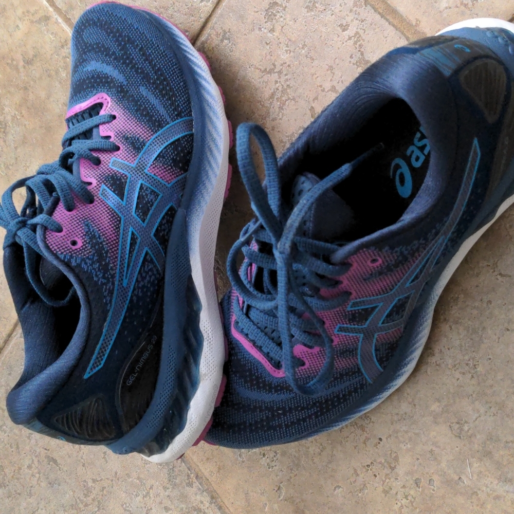 Asics running sneakers, worn once, purchased 6 months ago